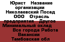 Юрист › Название организации ­ Николаевский Посад, ООО › Отрасль предприятия ­ Другое › Минимальный оклад ­ 20 000 - Все города Работа » Вакансии   . Тамбовская обл.,Моршанск г.